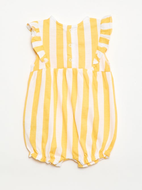 Macacão de bebé estampado em jérsei de algodão - Kiabi