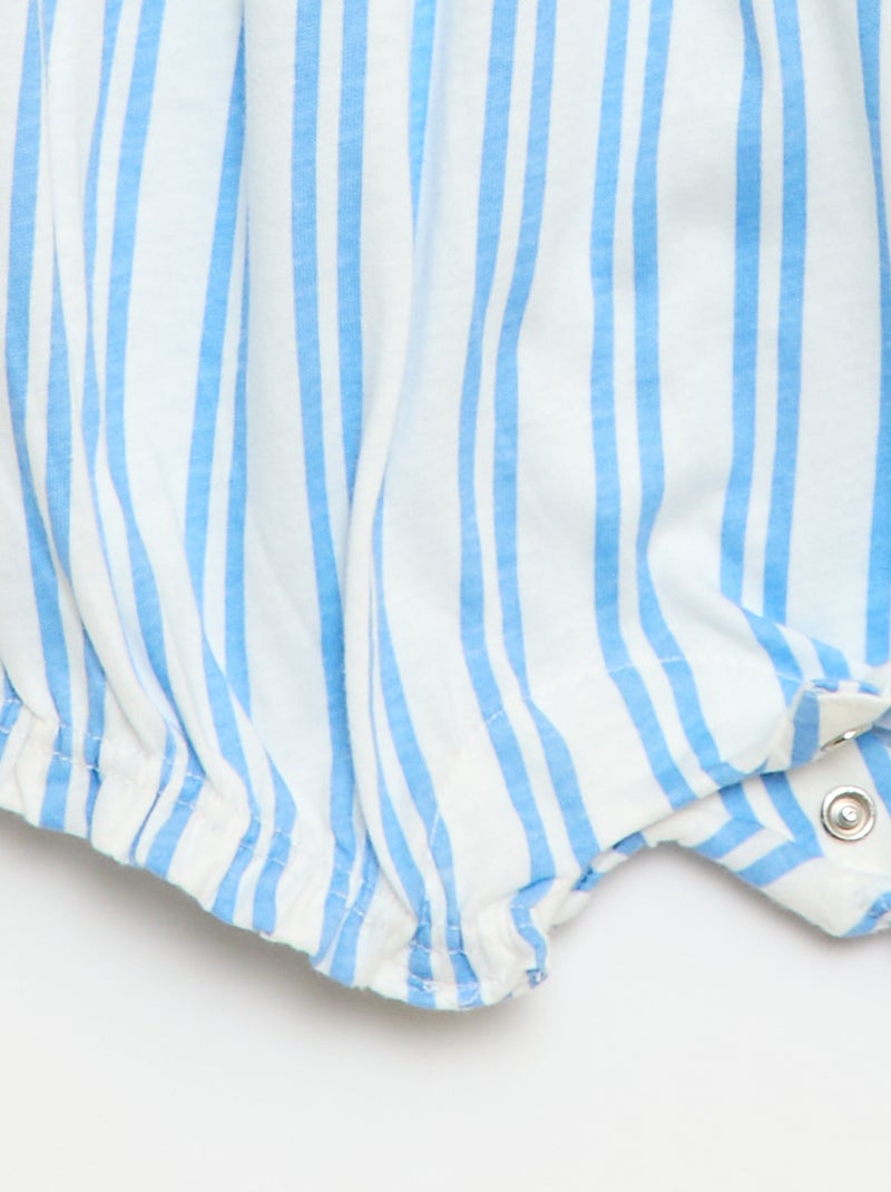 Macacão de bebé estampado em jérsei de algodão Branco - Kiabi