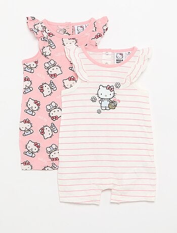 Macacão de bebé 'Hello Kitty' sem mangas com folhos