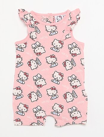Macacão de bebé 'Hello Kitty' sem mangas com folhos