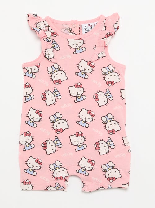 Macacão de bebé 'Hello Kitty' sem mangas com folhos - Kiabi
