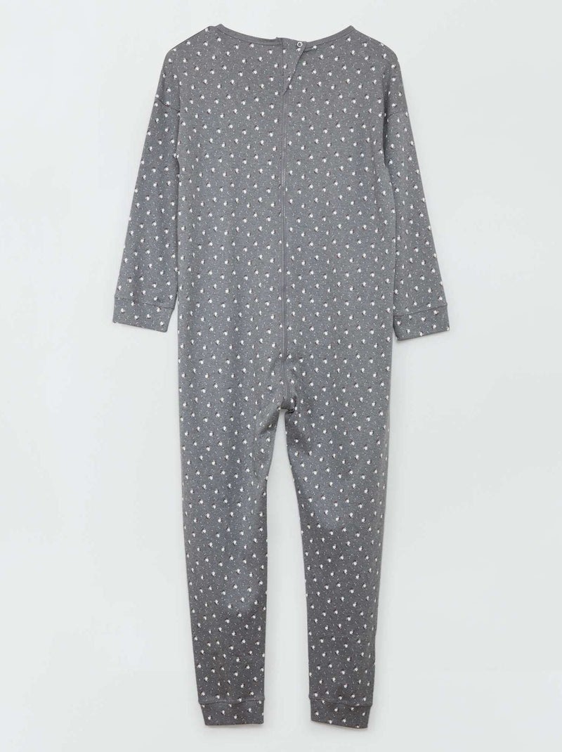 Macacão de dormir com abertura com fecho - So Easy CINZA - Kiabi