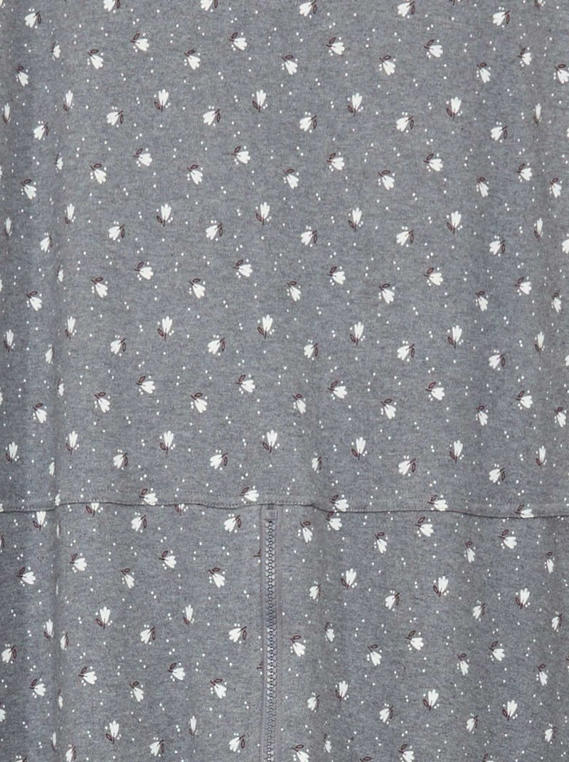 Macacão de dormir com abertura com fecho - So Easy CINZA - Kiabi