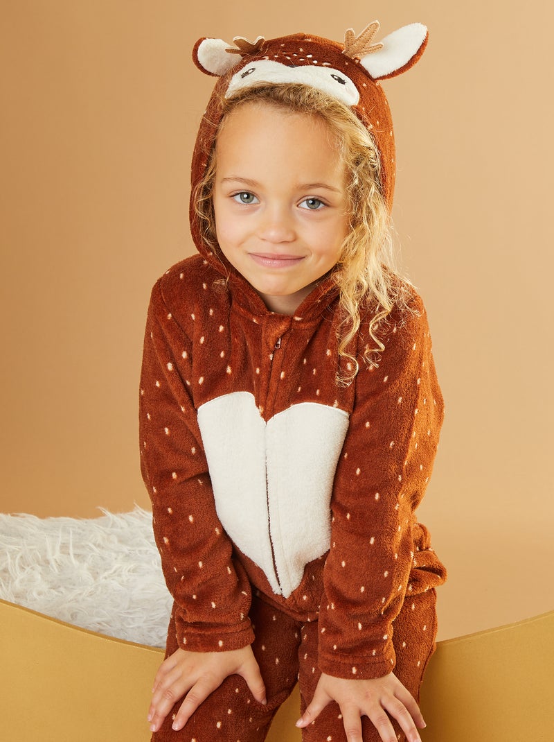 Macacão de dormir polar 'cerva' CASTANHO - Kiabi