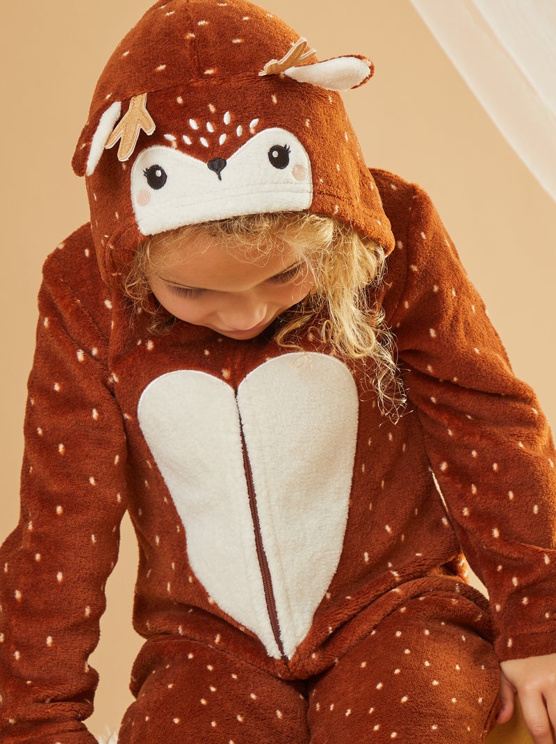 Macacão de dormir polar 'cerva' CASTANHO - Kiabi