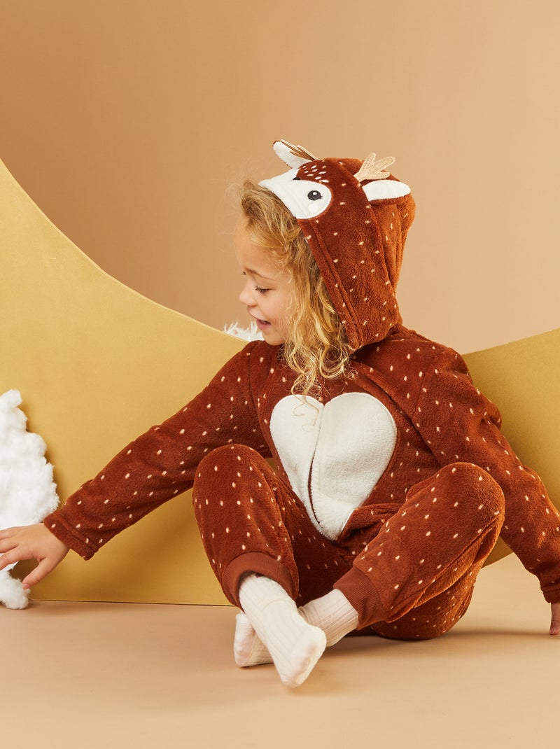 Macacão de dormir polar 'cerva' CASTANHO - Kiabi