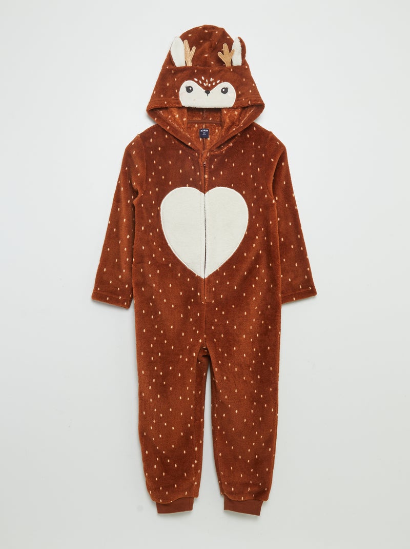 Macacão de dormir polar 'cerva' CASTANHO - Kiabi