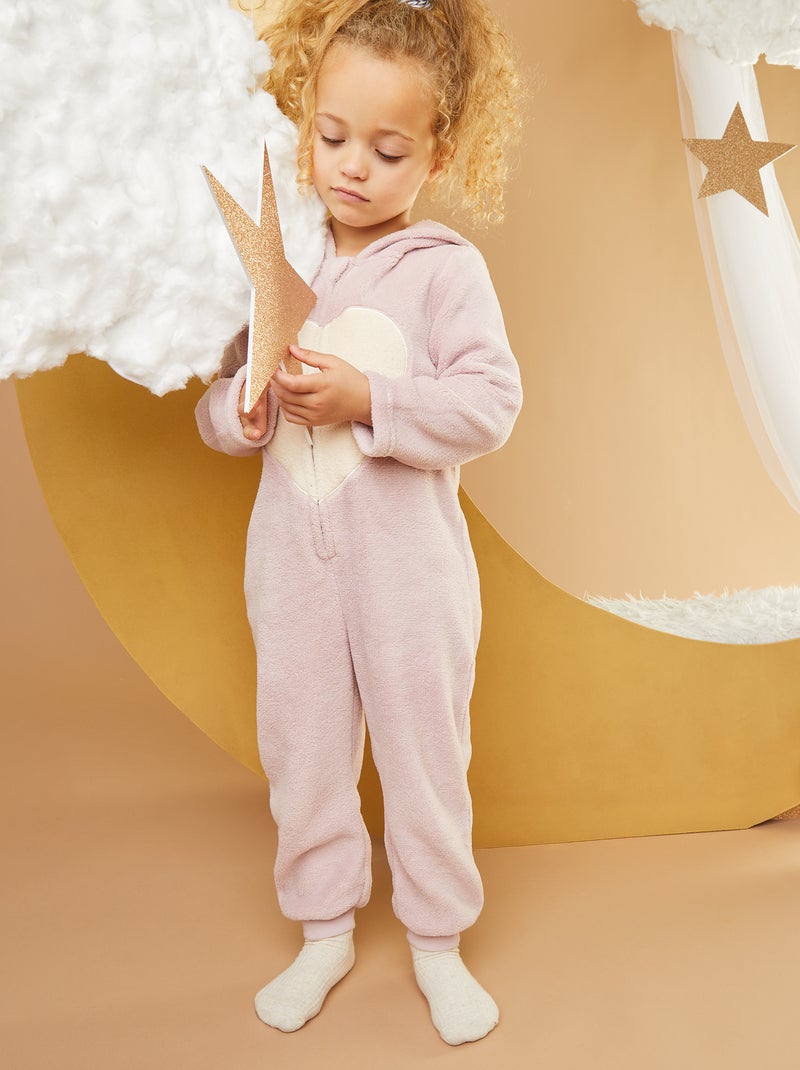 Macacão de dormir polar 'coruja' ROSA - Kiabi