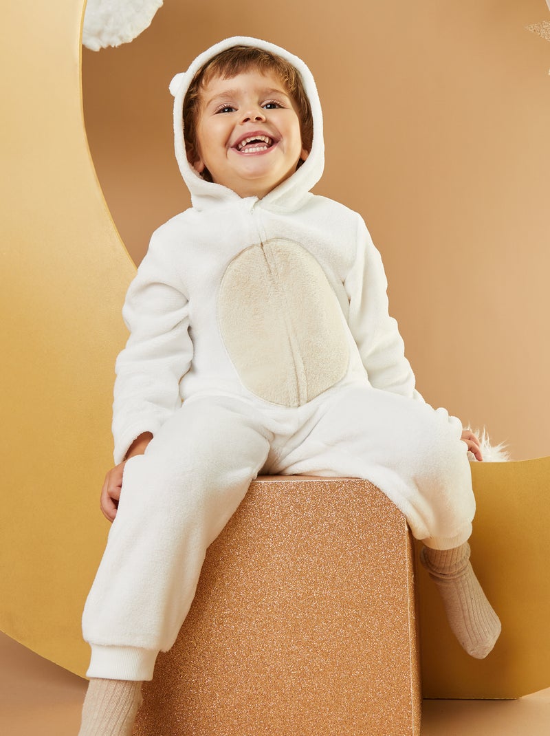 Macacão de dormir polar 'urso' BRANCO - Kiabi