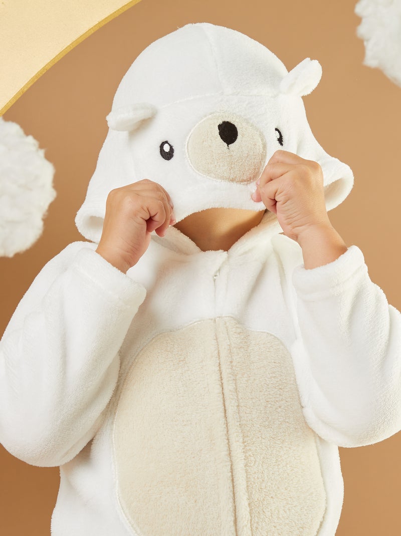 Macacão de dormir polar 'urso' BRANCO - Kiabi
