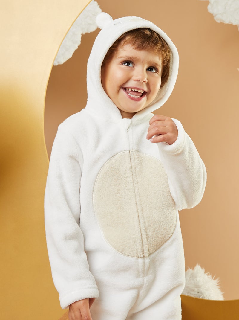 Macacão de dormir polar 'urso' BRANCO - Kiabi