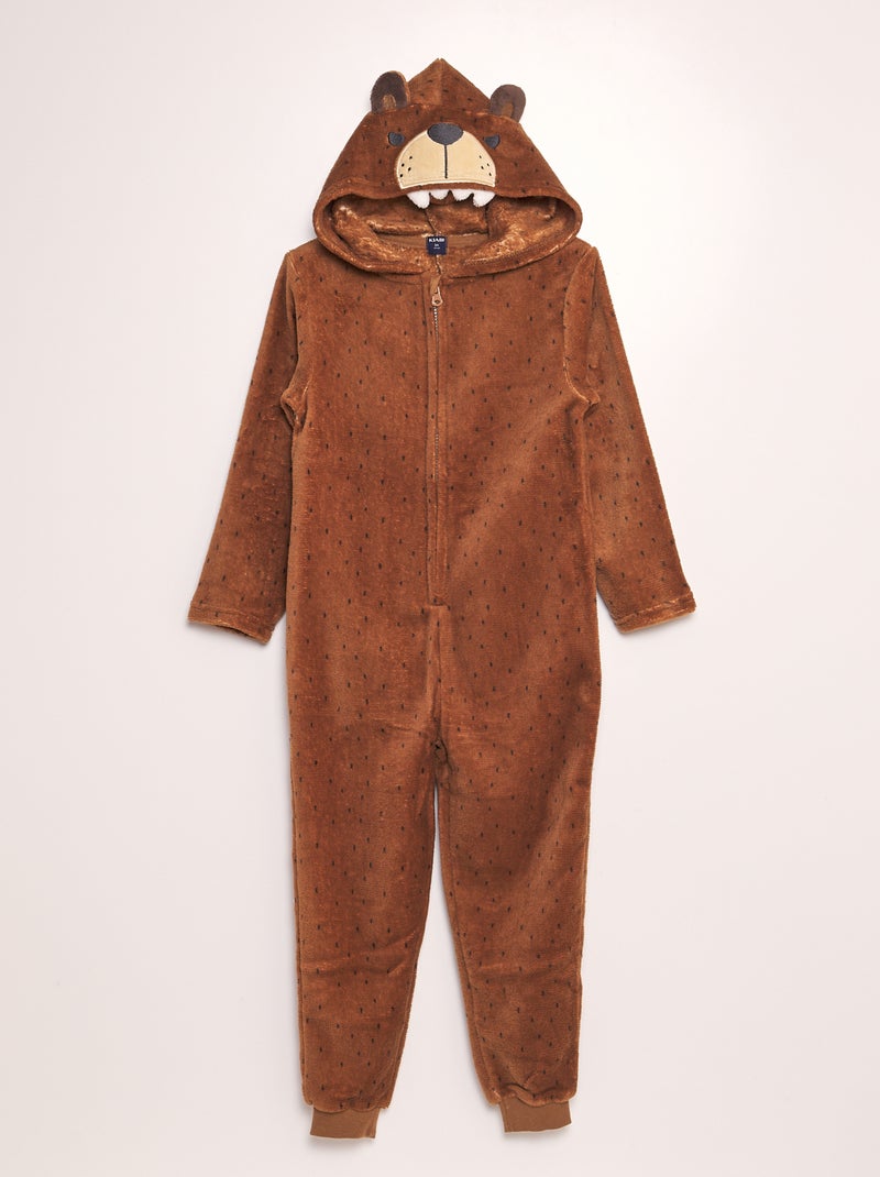 Macacão de dormir polar 'urso' CASTANHO - Kiabi