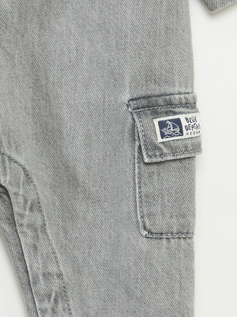 Macacão de ganga Cinza - Kiabi