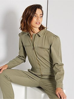 Macacão de ganga colorido - Kiabi