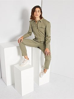 Macacão de ganga colorido - Kiabi