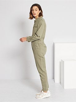 Macacão de ganga colorido - Kiabi