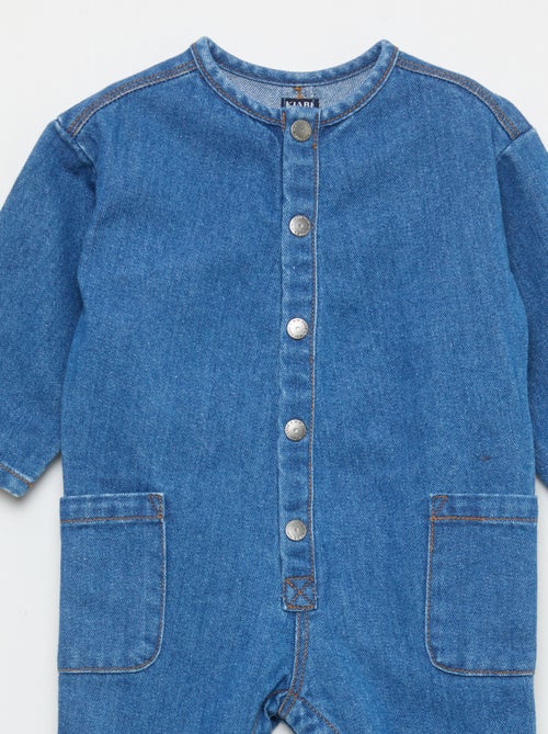 Macacão de ganga com bolsos aplicados - Kiabi