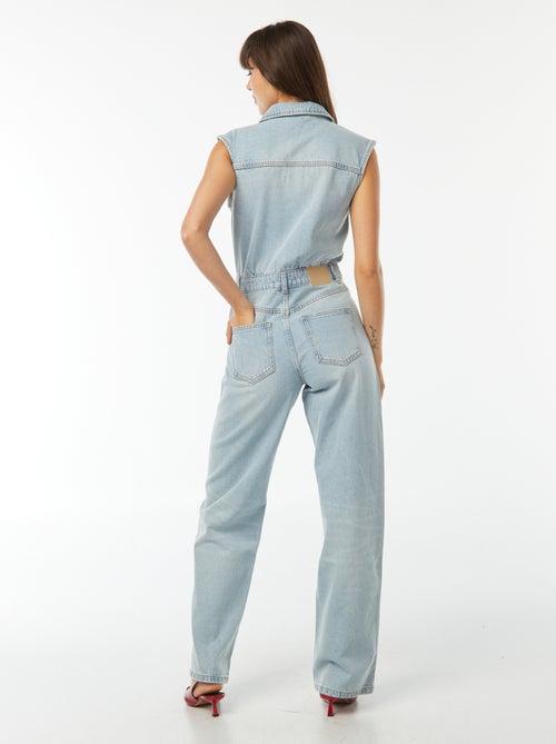 Macacão de ganga sem mangas - Kiabi