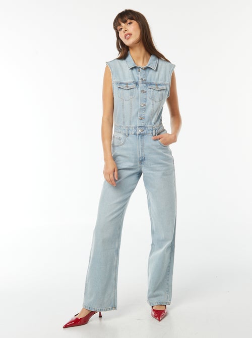 Macacão de ganga sem mangas - Kiabi