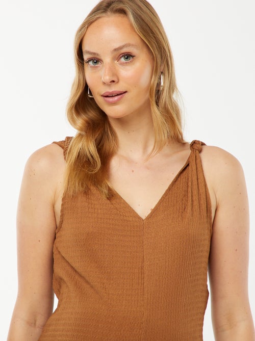 Macacão de grávida em malha gofrada - Kiabi