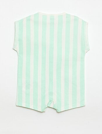 Macacão de manga curta com padrão