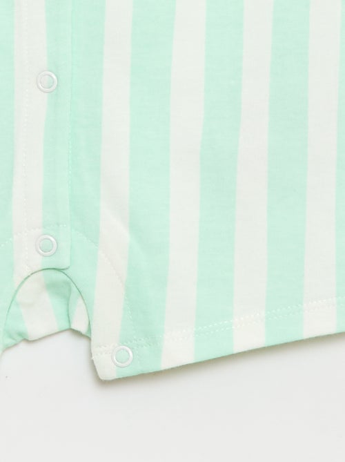 Macacão de manga curta com padrão - Kiabi