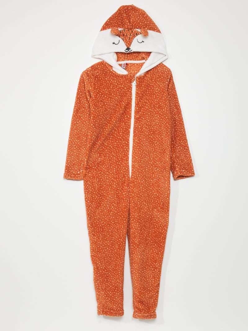 Macacão de pijama em malha polar 'raposa' ROSA - Kiabi