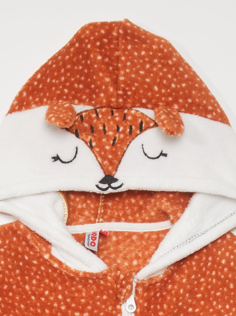 Macacão de pijama em malha polar 'raposa' ROSA - Kiabi
