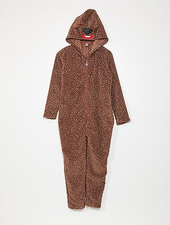 Macacão de pijama em malha polar 'veado' - Kiabi