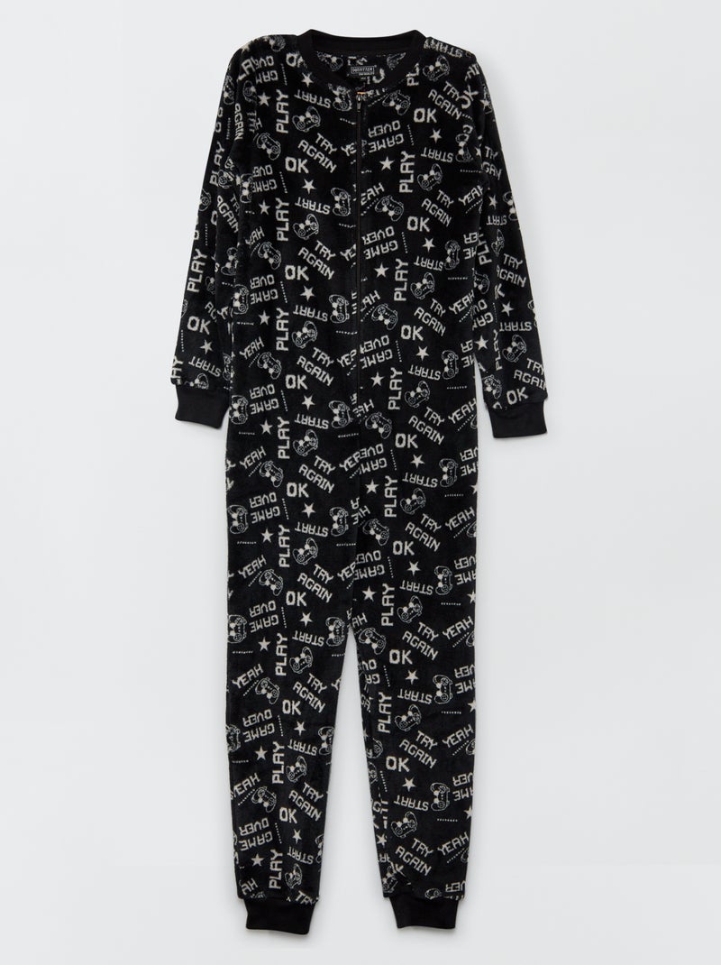 Macacão de pijama Preto - Kiabi