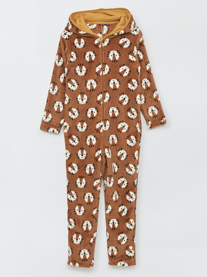 Macacão de pijama 'tigre' BEGE - Kiabi
