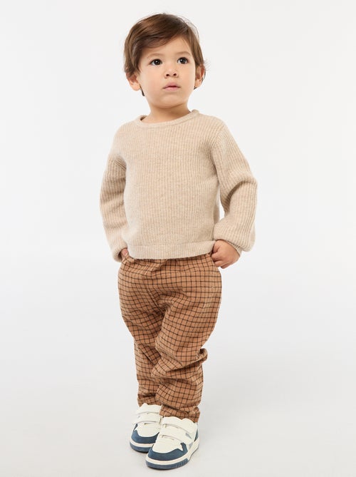 Macacão de Tricô e Flanela - Kiabi