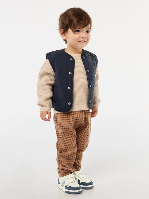 Macacão de Tricô e Flanela - Kiabi