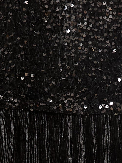 Macacão de veludo com lantejoulas - Kiabi