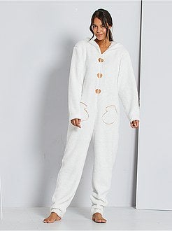 Macacão em malha de peluche - Kiabi