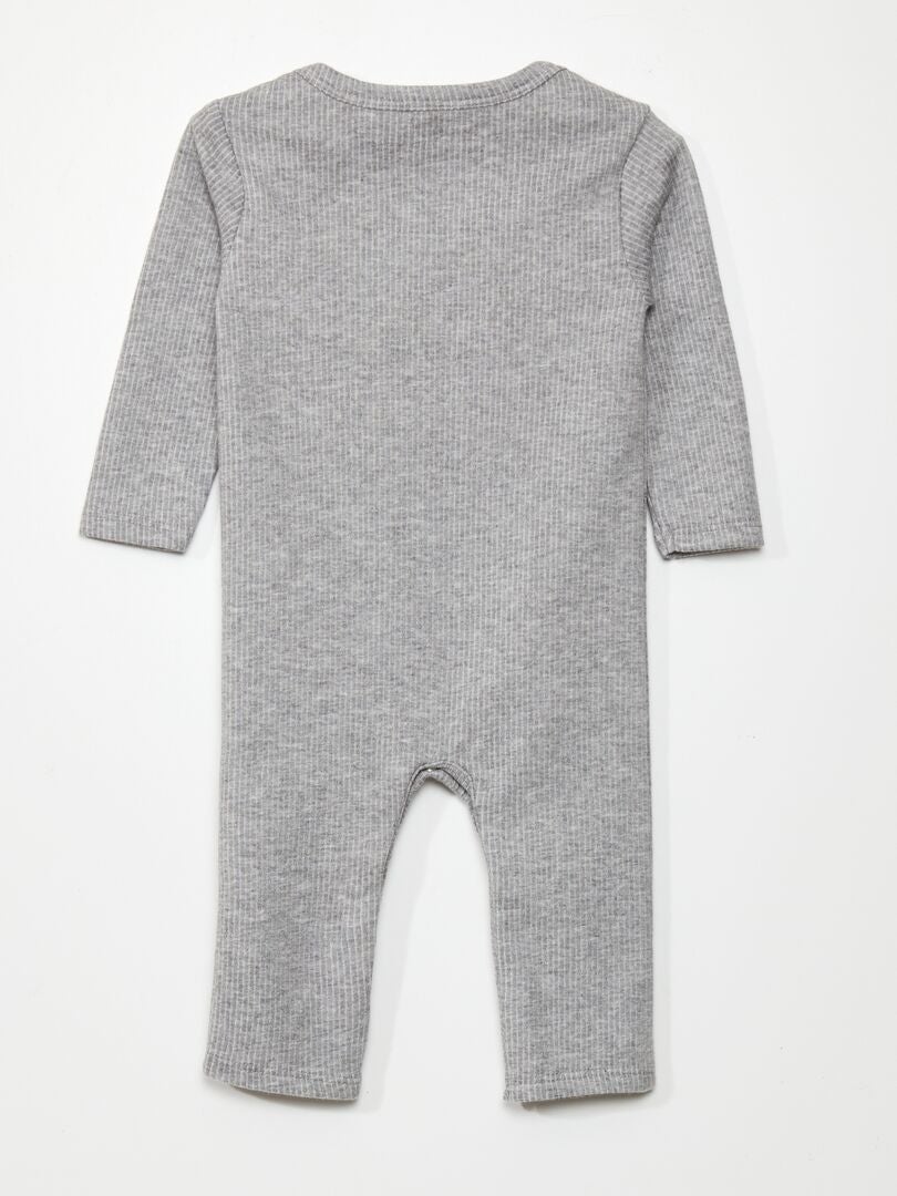 Macacão Colante Masculino TESOON - Malha Esportiva Cinza