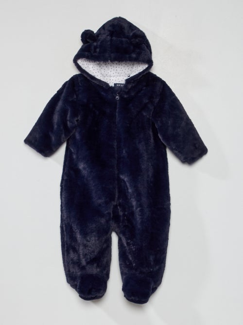 Macacão em malha peluche - Kiabi
