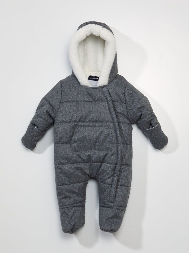 Macacão em malha peluche CINZA - Kiabi