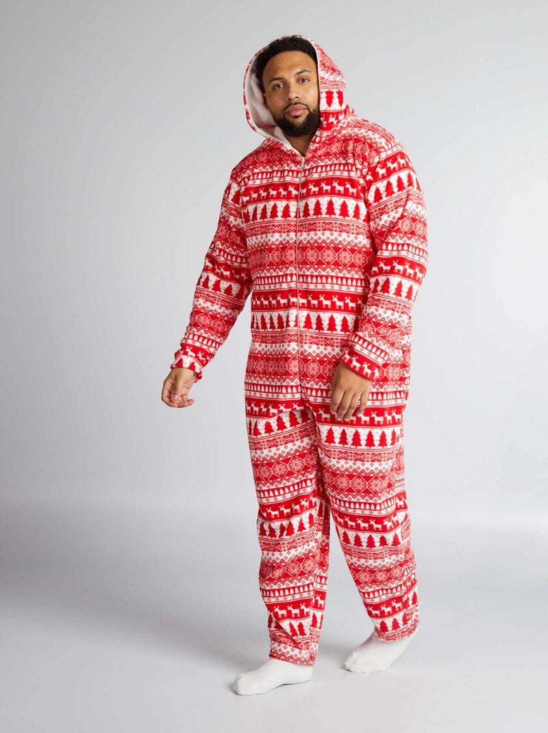 Macacão em sherpa VERMELHO - Kiabi