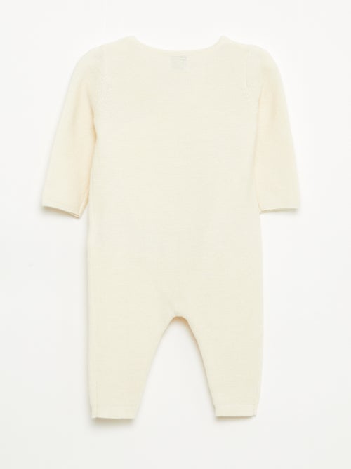 Macacão em tricô com abertura cache-cœur - Kiabi