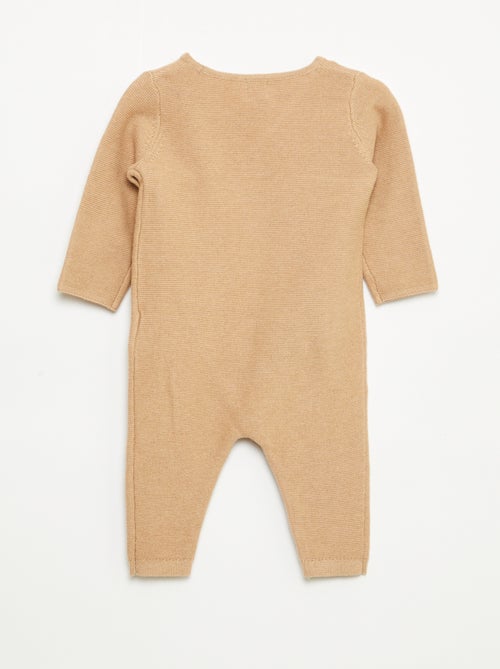 Macacão em tricô com abertura cruzada - Kiabi