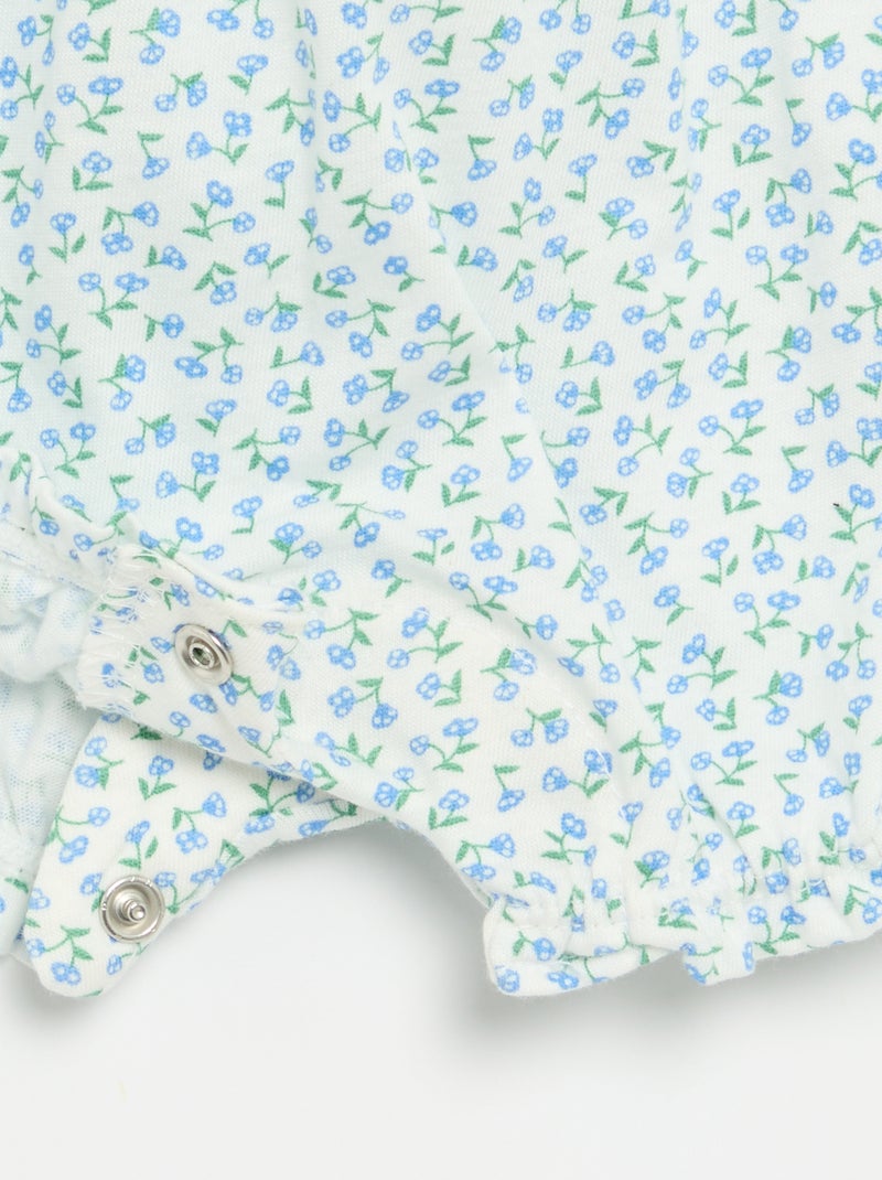 Macacão estampado em algodão Azul - Kiabi