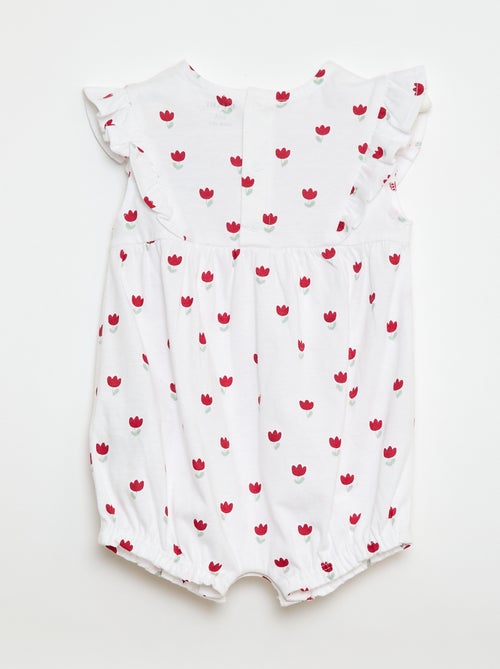 Macacão estampado em algodão - Kiabi