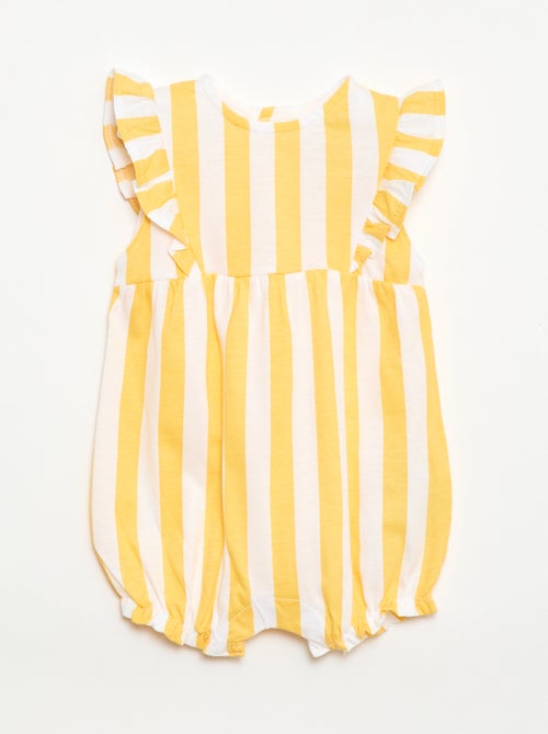 Macacão estampado em jersey de algodão - Kiabi