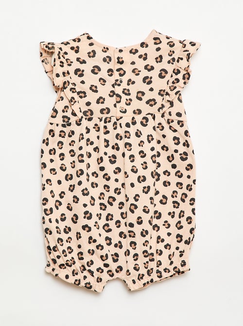 Macacão estampado em jersey de algodão - Kiabi