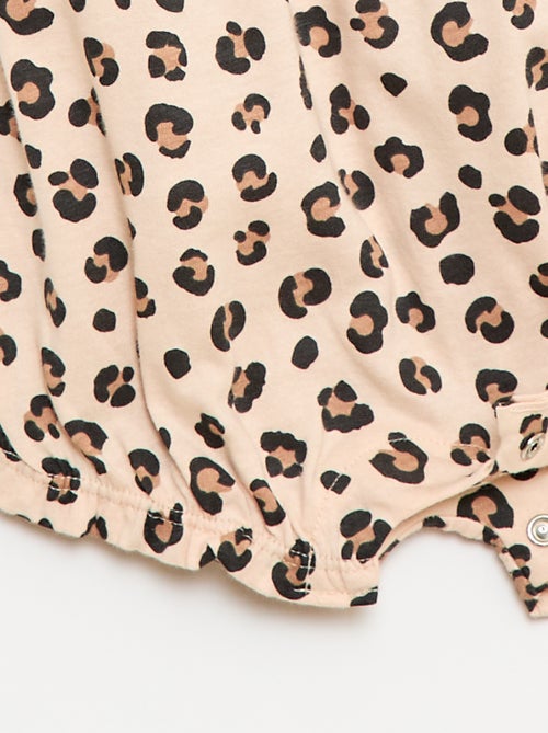 Macacão estampado em jersey de algodão - Kiabi