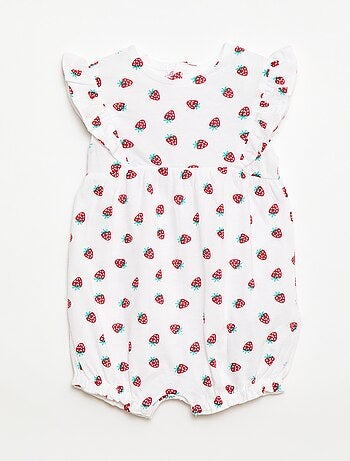 Macacão estampado em jersey de algodão