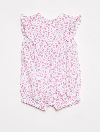 Macacão estampado em jersey de algodão