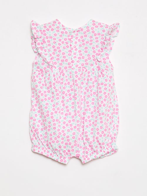 Macacão estampado em jersey de algodão - Kiabi