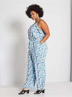 Macacão fluido com estampado 'flores' - Kiabi